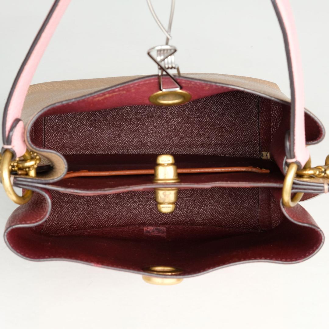 COACH 2WAY ショルダーバッグ　ハンドバッグ バーガンディ ピンク