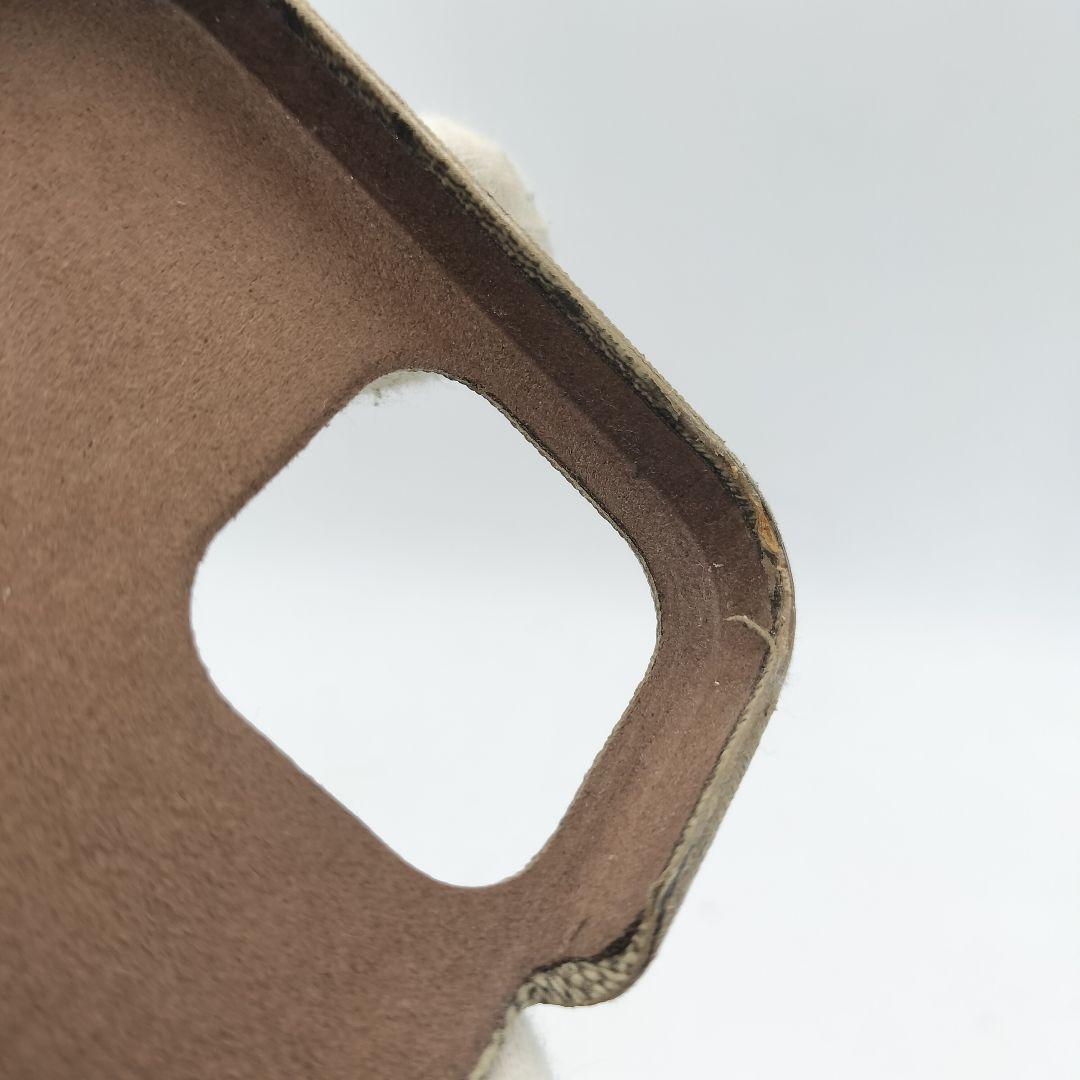 グッチ　iPhone12ケース　ハードケース　GG　PVC　ブラウン　箱付き