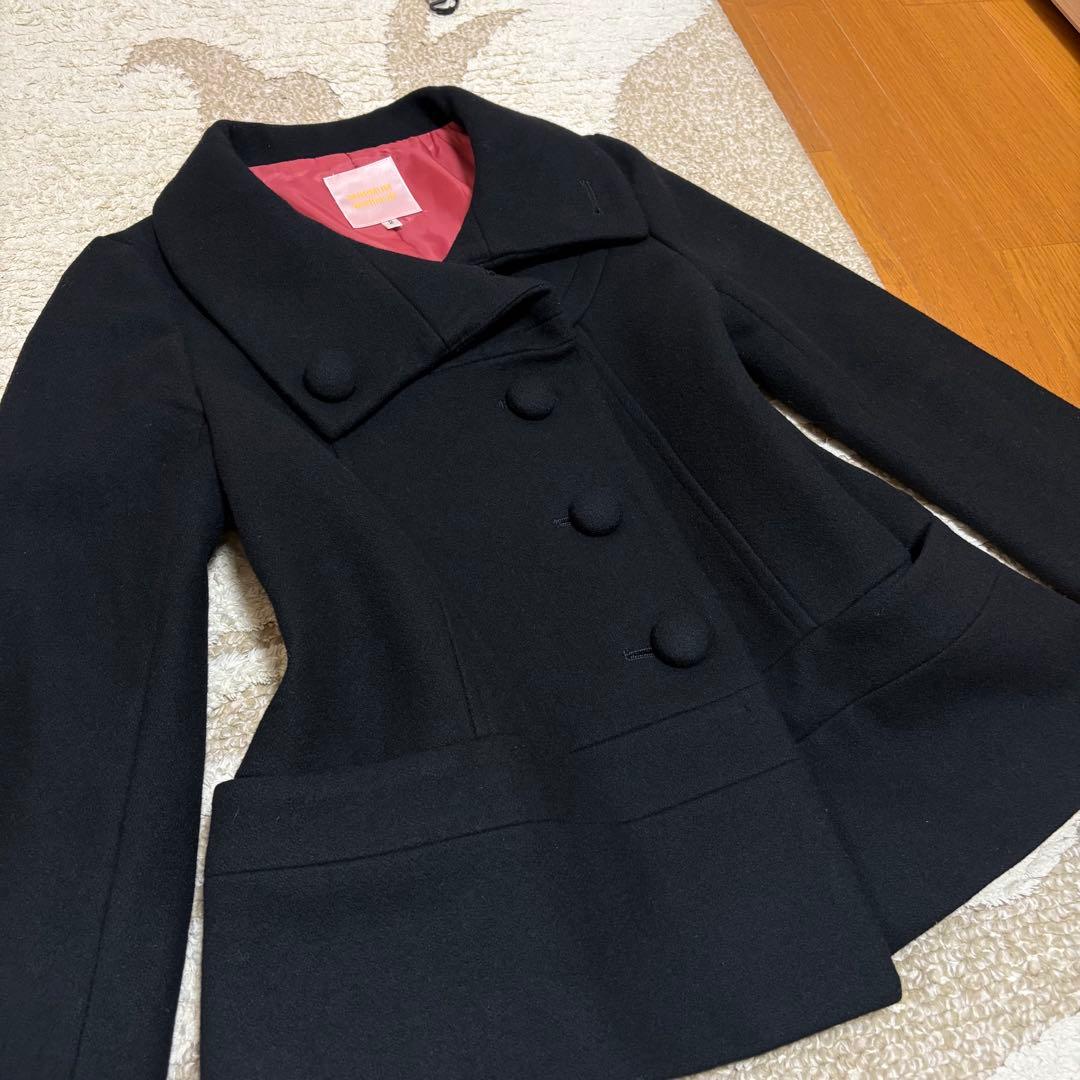 黒ショートコート 日本感性 バレエコア フェアリーグランジ フェアリーコア