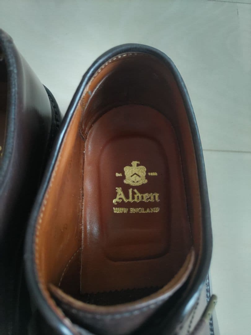 オールデン　コードバン　Uチップ　スクエアトウ　バリーラスト　濃茶　マホガニー