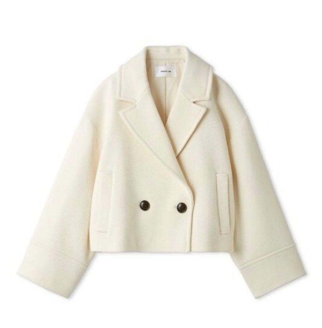 美品 FRAY I.D ウールカルゼショートコート