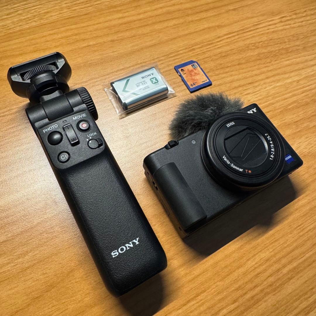【美品】SONY VLOGCAM ZV-1本体+シューティンググリップ