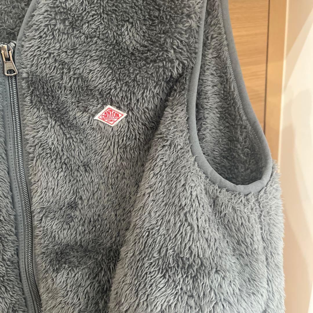 DANTON ダントン ハイパイルボアフリースベスト 40 チャコール