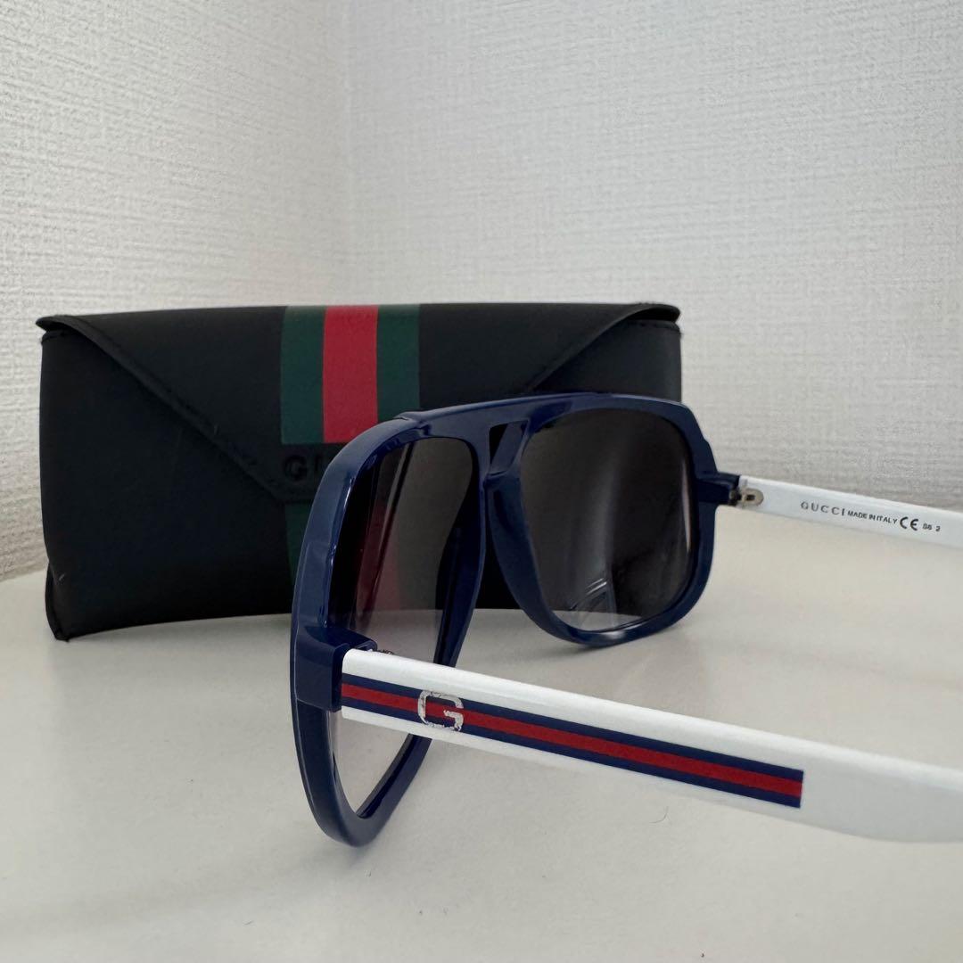 グッチ GUCCI サングラス アビエーター ブルー