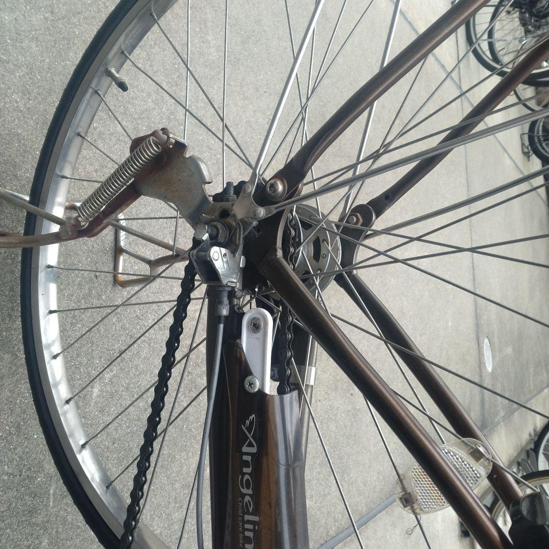 電動アシスト自転車 ブラウン 26インチ 前カゴ付き