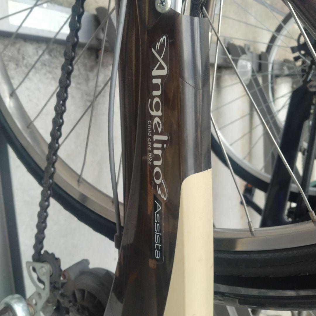 電動アシスト自転車 ブラウン 26インチ 前カゴ付き