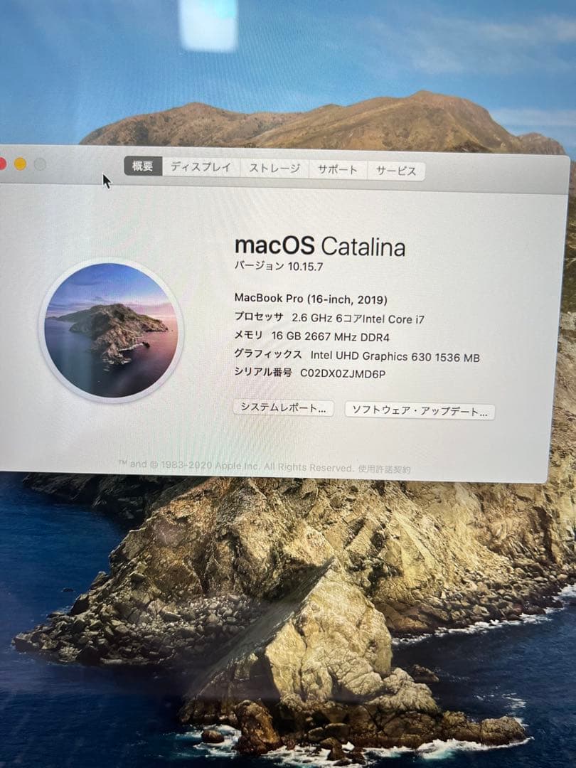 MacBook Pro 16/2019/500GB/訳あり/動作正常/値下げ不可