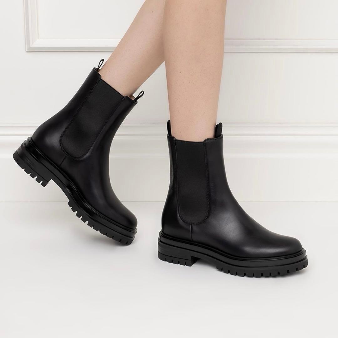 Gianvito Rossi ジャンヴィトロッシ サイドゴア ブーツ 37 美品