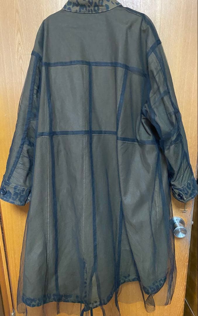 Maison Specialレオパード柄リバーシブルモッズコート