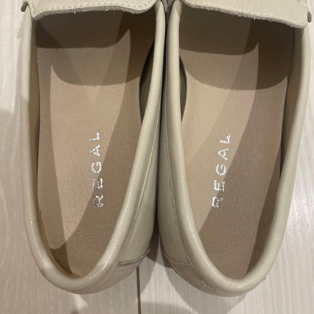 REGAL アイボリー レザー ローファー　F02Q