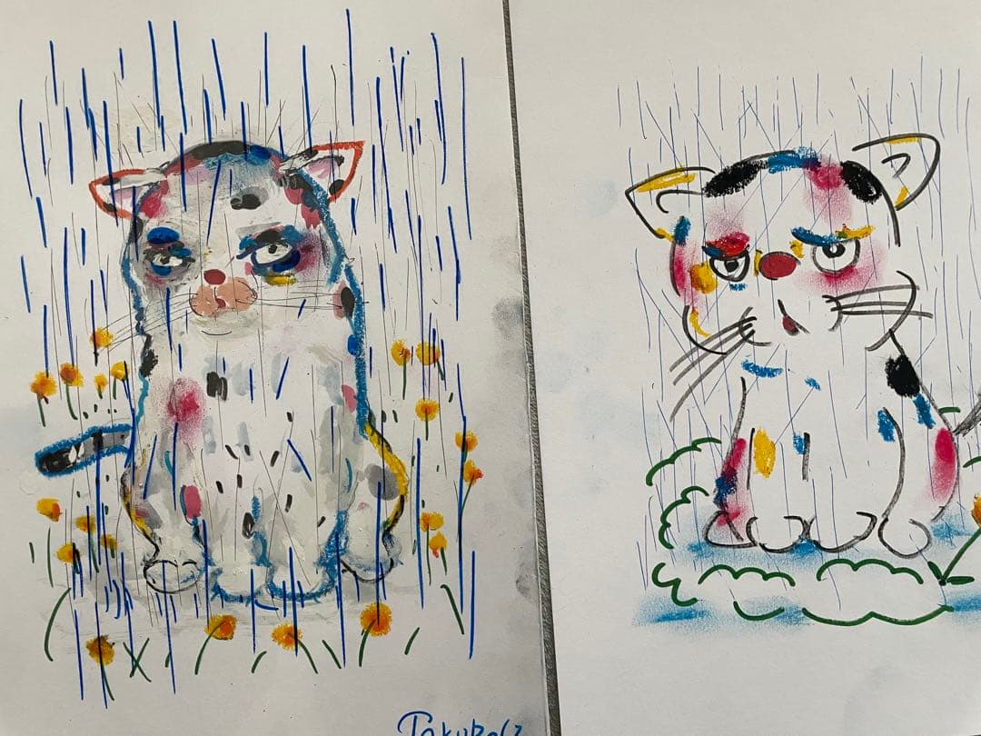 そして神になる。。 3連作。　a4アート紙 b5アート紙