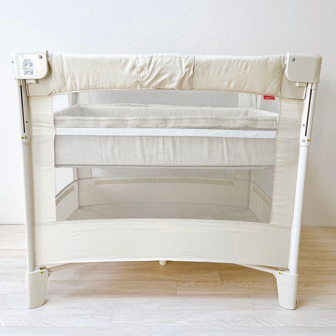 【美品】Aprica アップリカ ココネルエアー　ホワイト　ベビーベッド