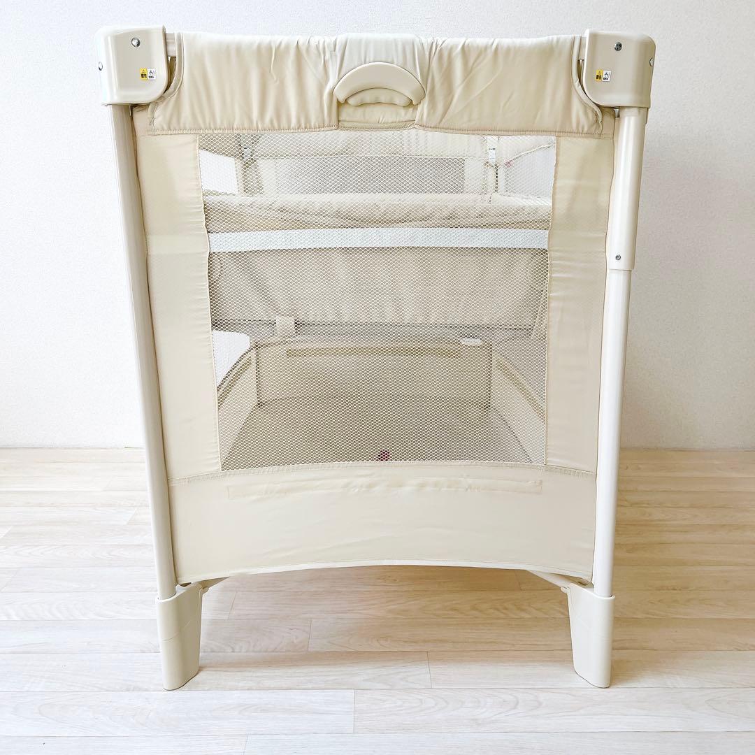 【美品】Aprica アップリカ ココネルエアー　ホワイト　ベビーベッド