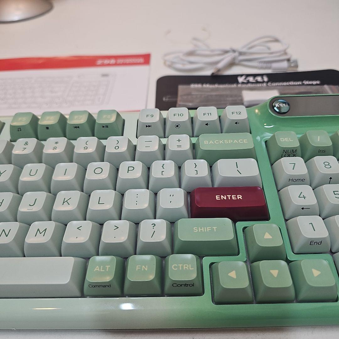 【美品】Kzzi Z98 メカニカルキーボード 抹茶グリーン ガスケット搭載