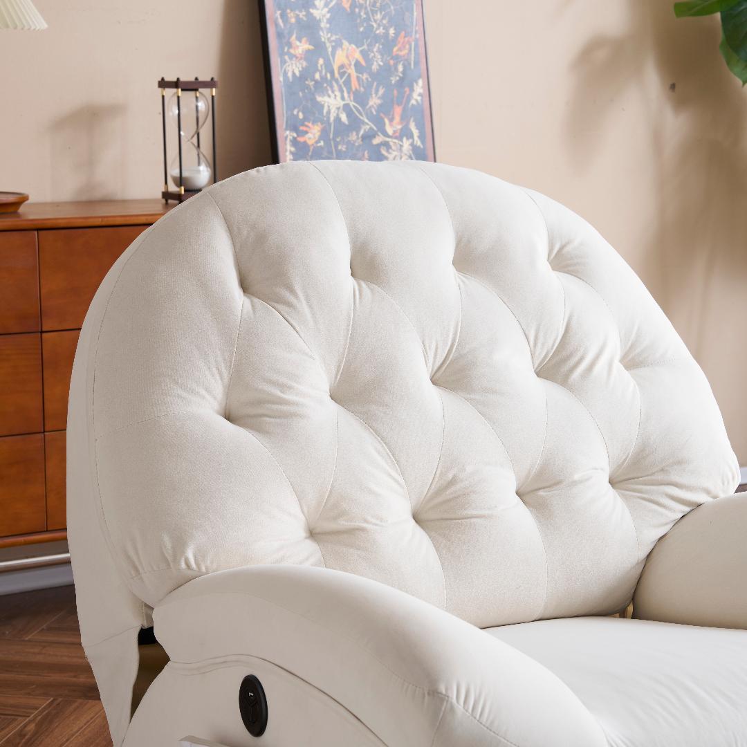 電動1人掛けソファー リクライニングチェア 270度回転 背調節105-165