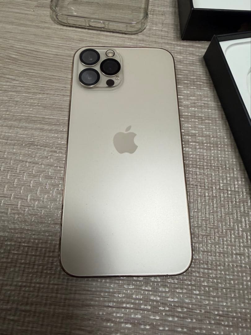 iPhone12ProMax 512GBゴールド　箱と本体リセットsim解除済み