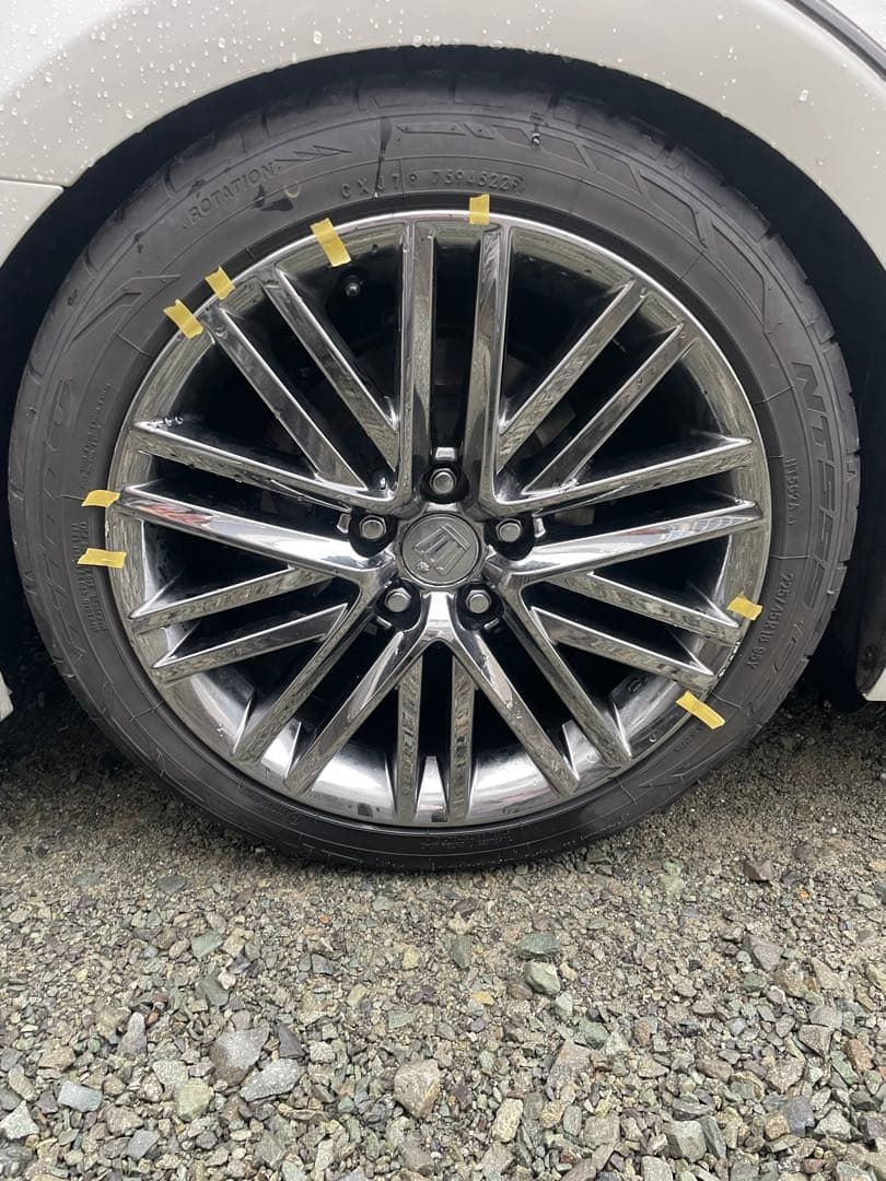 週末限定価格　210クラウン アスリート　 スパッタリング ホイールタイヤセット