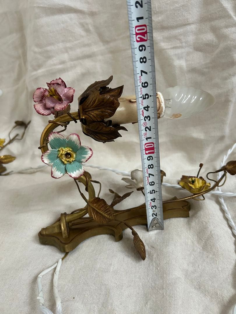 フランスアンティーク 壁掛けランプペア