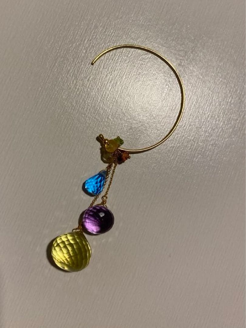 Sweet Pea 天然石フープピアス