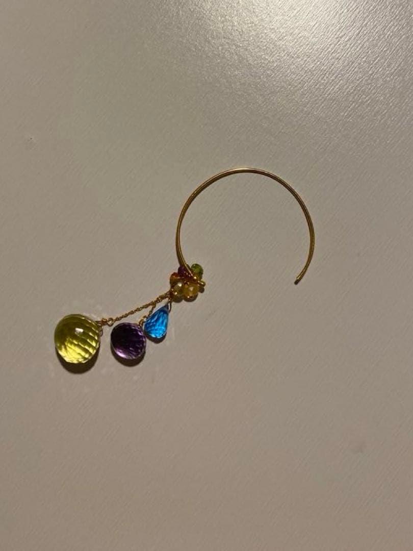 Sweet Pea 天然石フープピアス