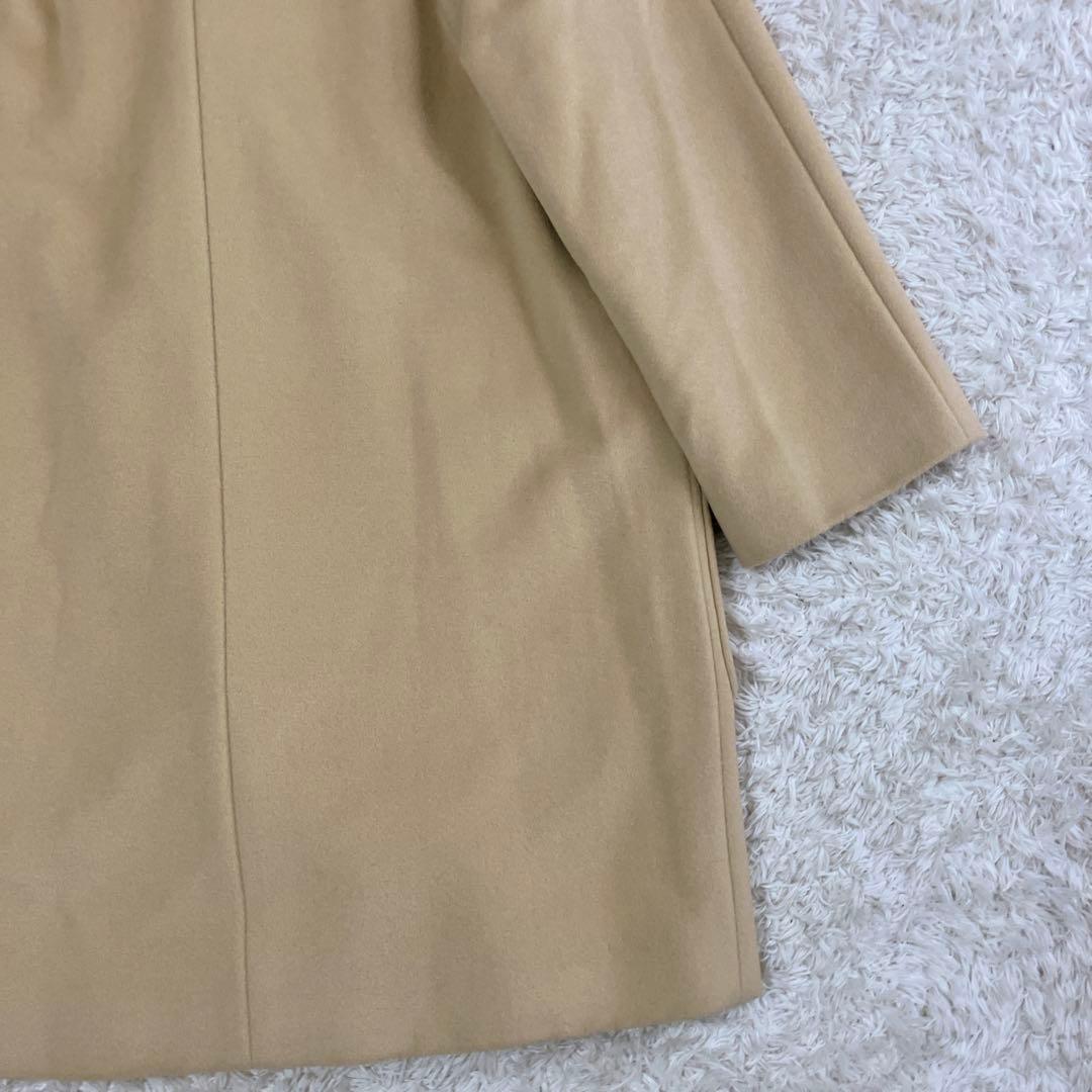ヨコ糸アンゴラ100✨バーバリーズ ウールコート ダブルブレスト ベージュ L