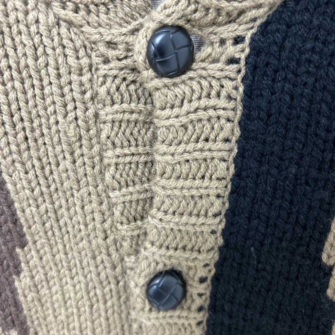 ラッセルノ スカル柄 ショールカラー ニット M ゴルフウェア