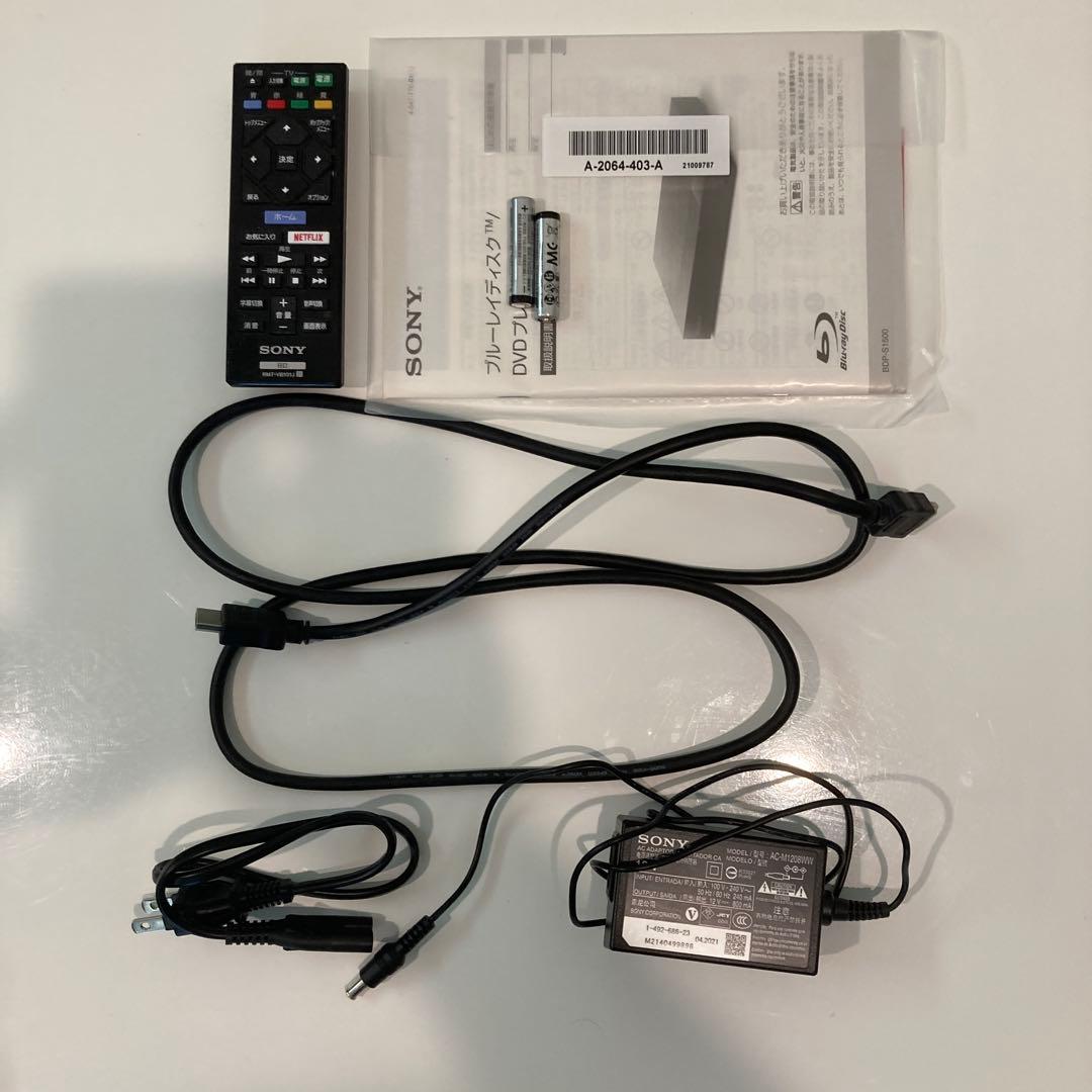 SONY BDプレーヤー BDP-S1500 2021年製※HDMIケーブル付