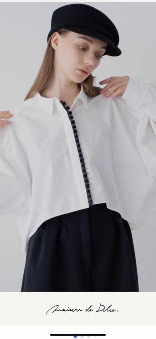 maison de Dolce クロップドシャツ