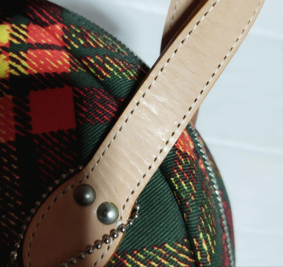 ヒステリックミニ×伊勢丹　ラインストーンロゴミニハンドバッグ　タータンチェック