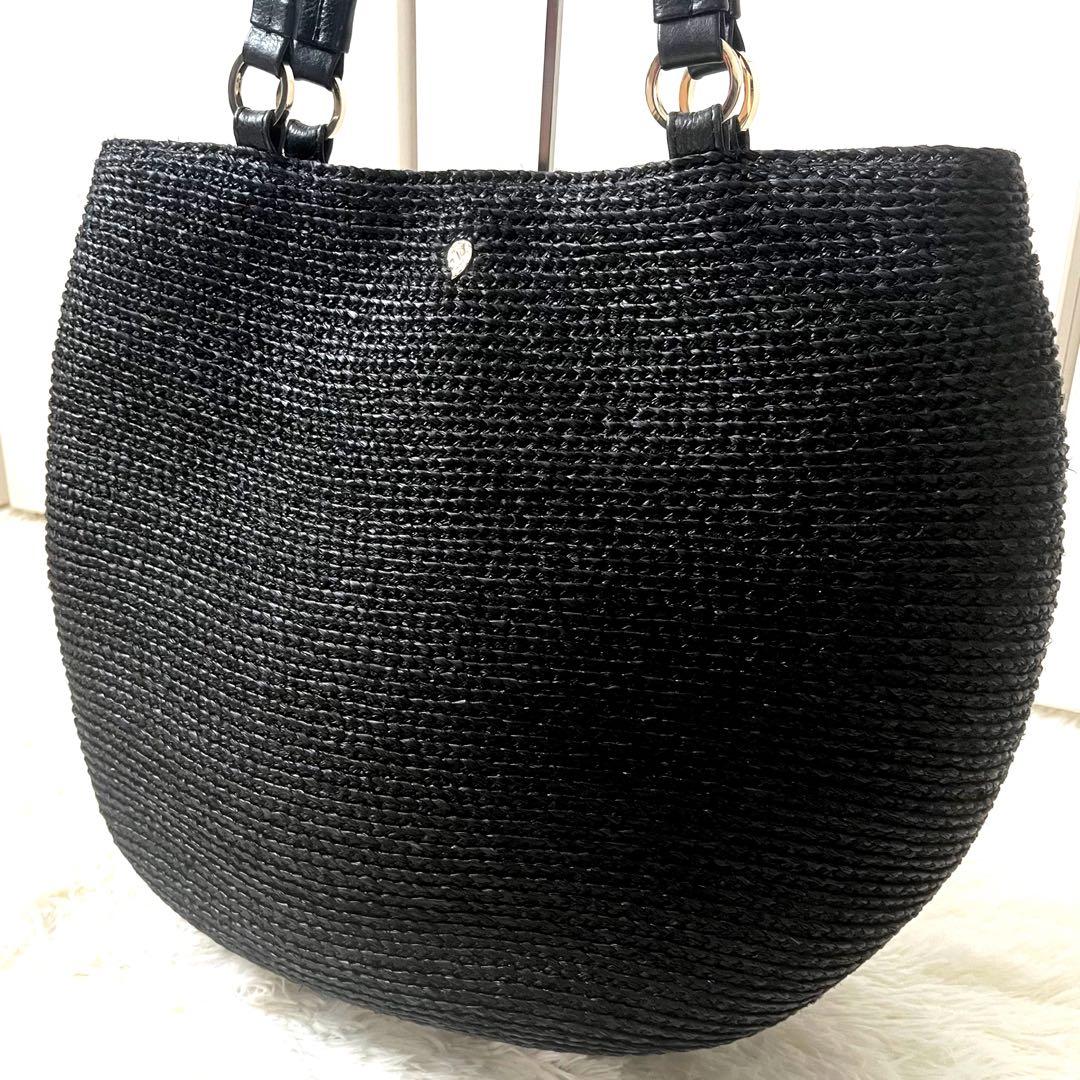 美品 ヘレンカミンスキー HELEN KAMINSKI トート レザー ラフィア