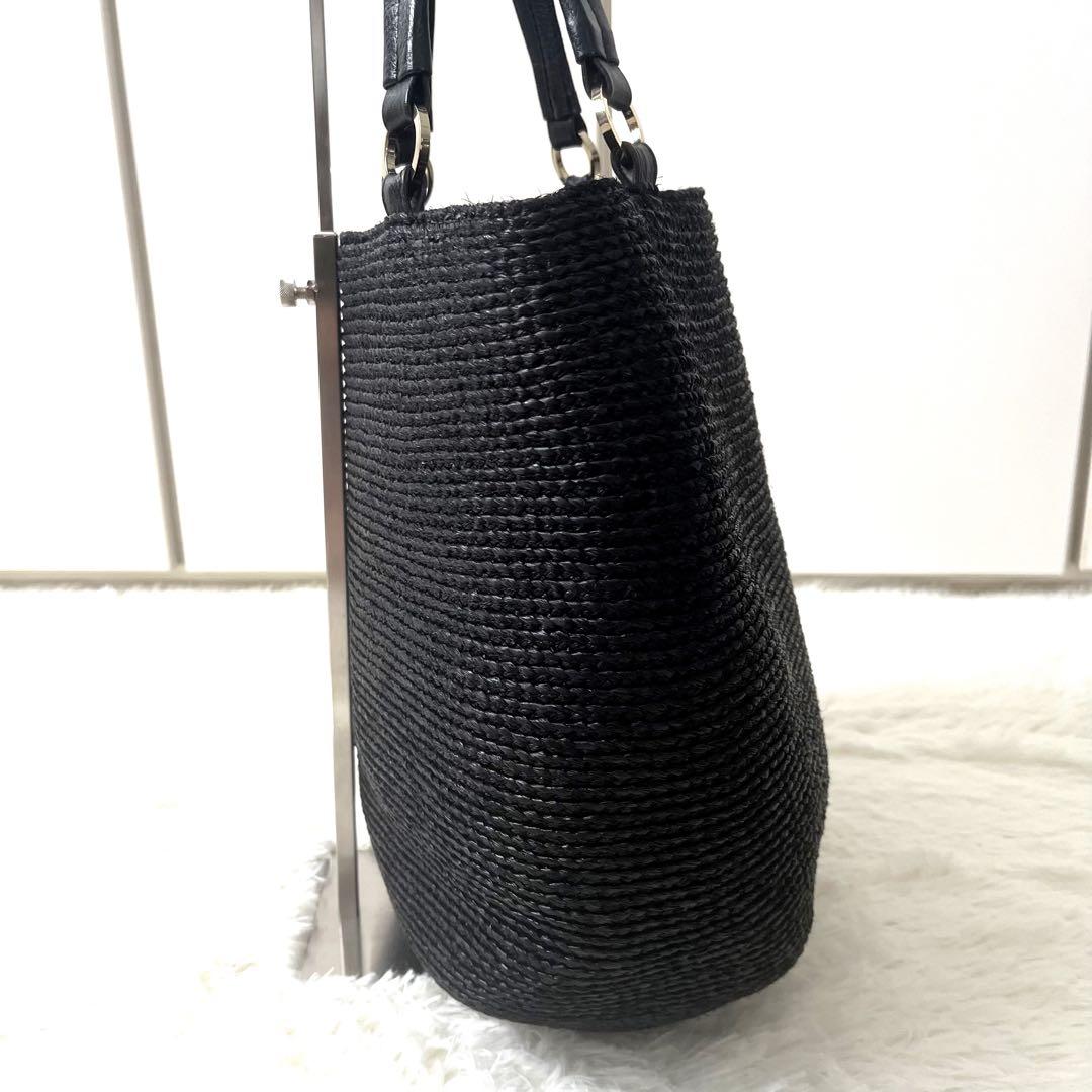 美品 ヘレンカミンスキー HELEN KAMINSKI トート レザー ラフィア
