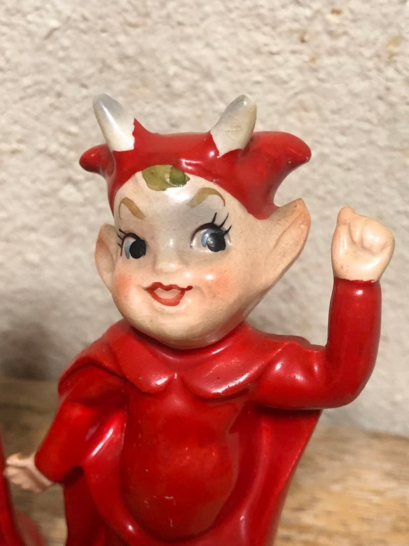 ビンテージ50s デビル 悪魔　レッドデビル 妖精　ミッドセンチュリー　レトロ