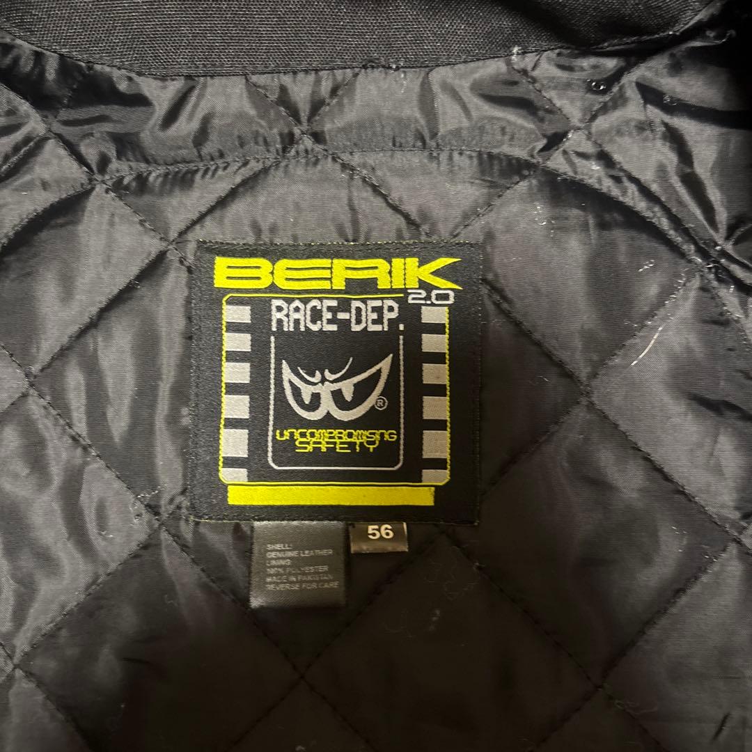 BERIK RACE-DEP 2.0 ジャケット サイズ56 黒/緑/銀