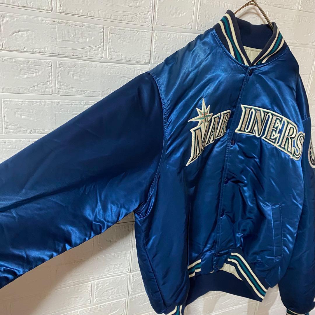 MLB シアトルマリナーズ　80s-90s USA製スタジャン　メタリックカラー