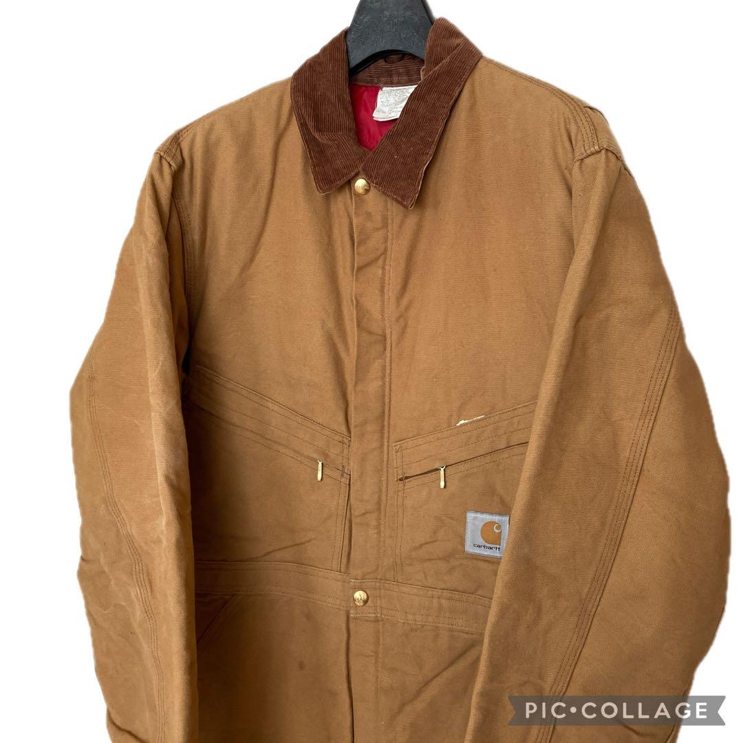 ★USA製★ Carhartt 中綿キルティング　オールインワン　つなぎ