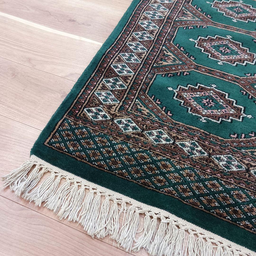 Y2097 パキスタン絨毯 ウール 手織り トライバルラグ 　ma