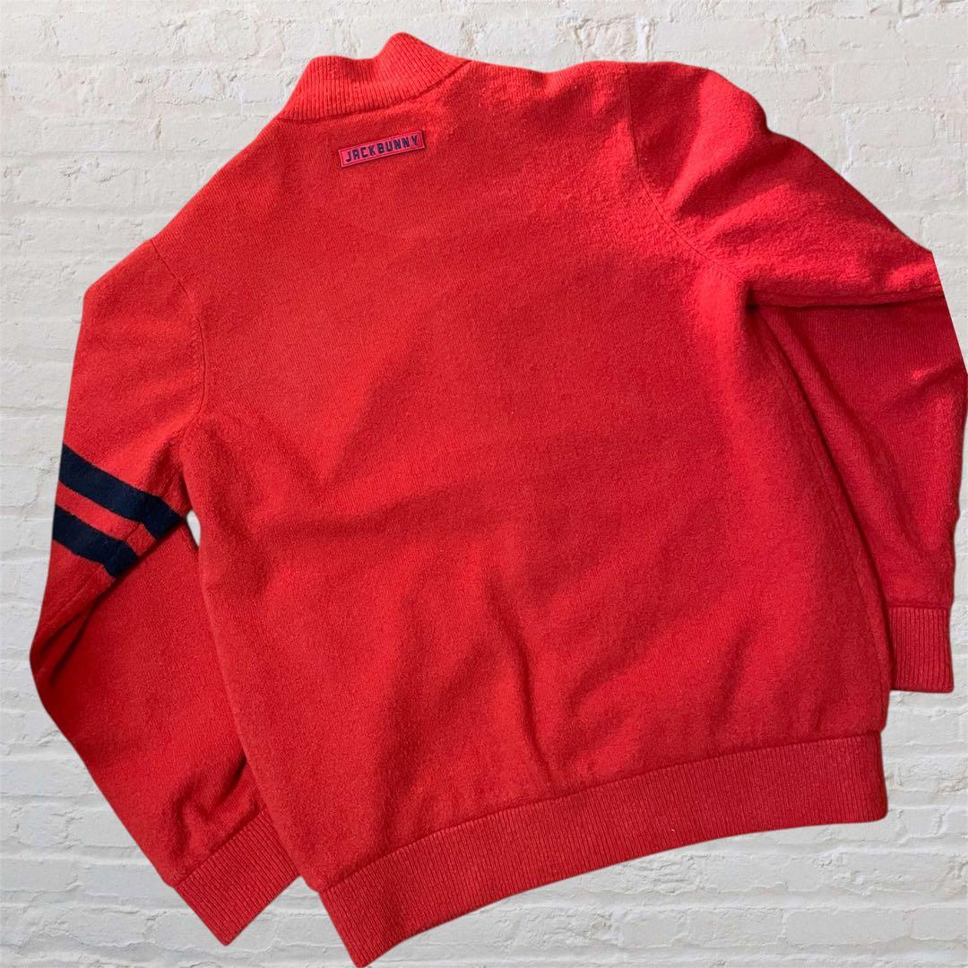 美品　JACK BUNNY 防風裏地付　ニットジャケット(6)XL