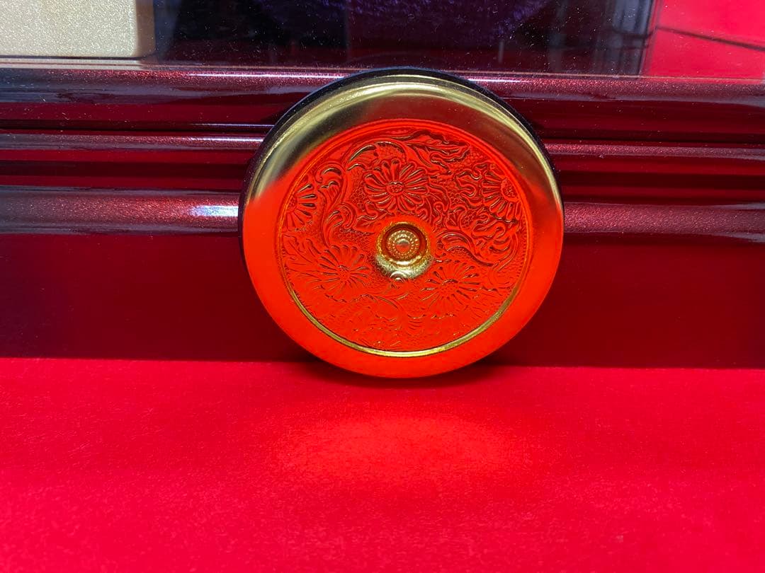 東京久月　五月人形　家紋付き兜飾りアクリルケース入・コンパクトサイズ