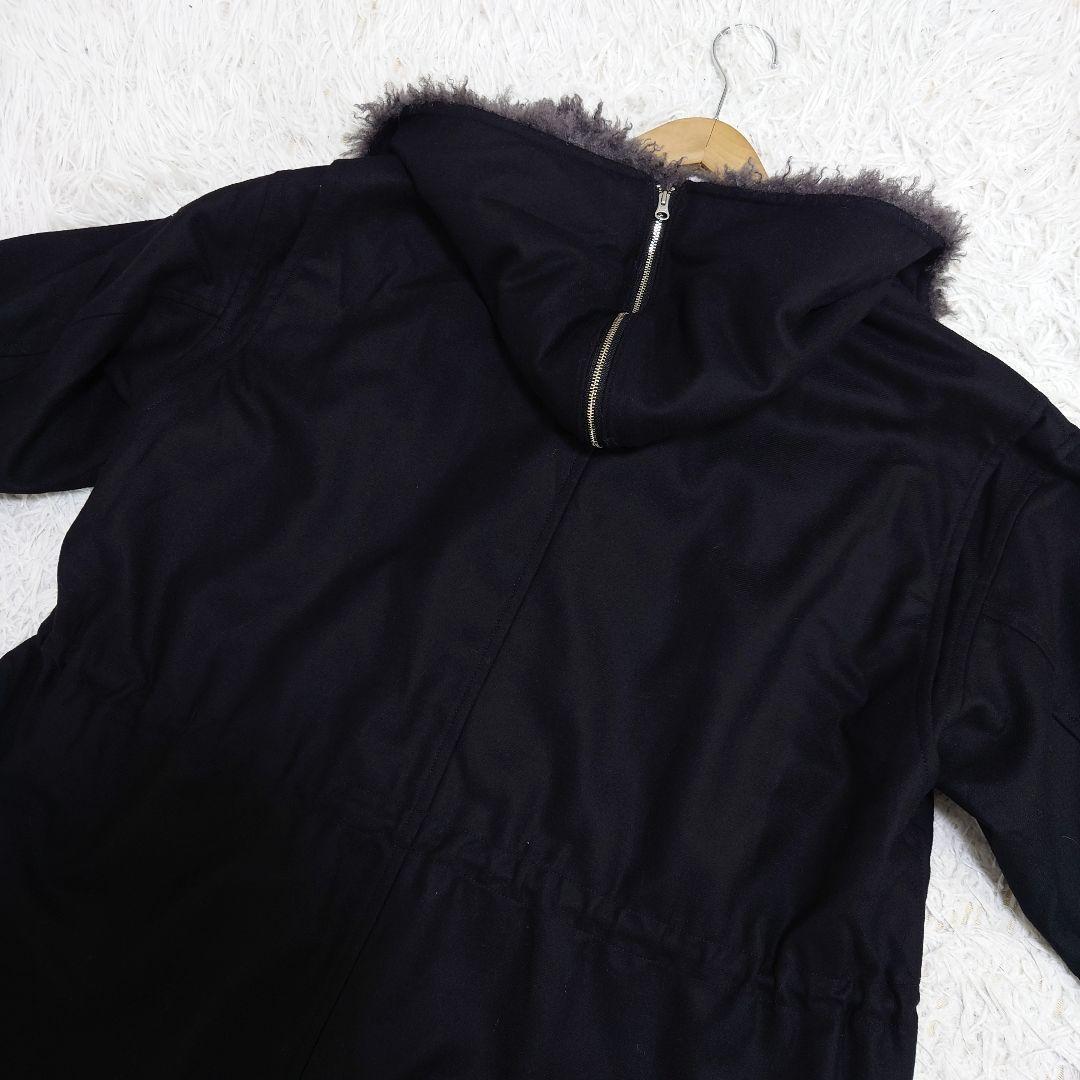 IENA　イエナ　2024AW　ファー付モッズコート　ウール素材　黒　38　M