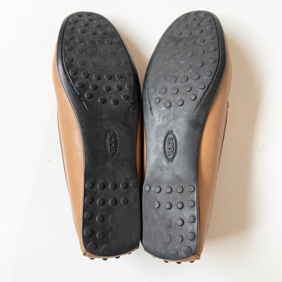 TODS ローファー　ドライビング　レザー ライトブラウン 24.5