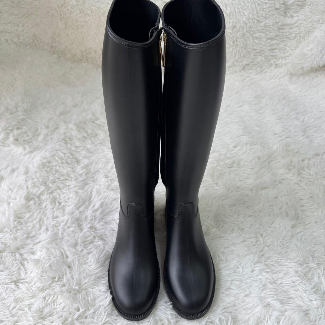 マッキントッシュフィロソフィー ロングレインブーツ ゴールドファスナー