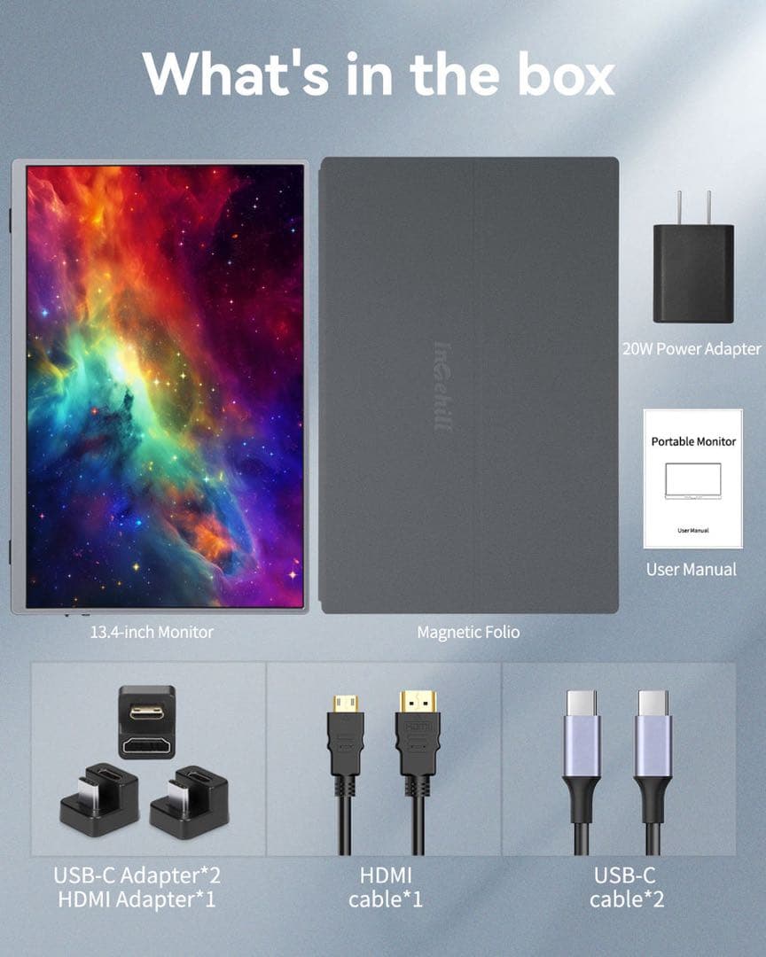 Intehill ポータブルモニター13.3インチ フルHD U13NA