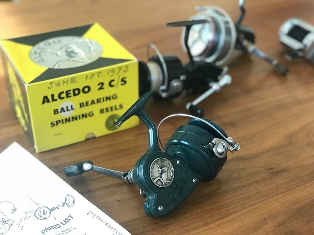 希少アルチェドALCEDO 2C/S スピニングリール 1973年販売イタリア製