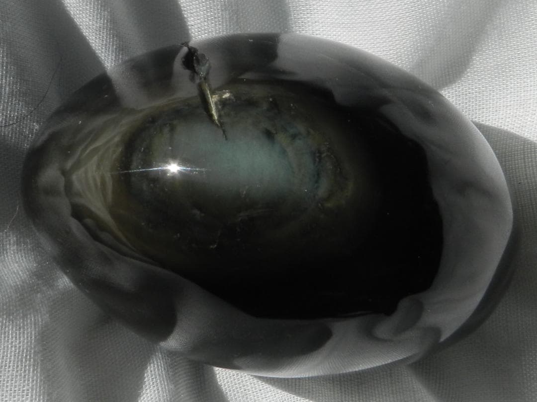 十勝石 れいろう レイロウ 玲瓏 レインボー オブシディアン  黒曜石 167g