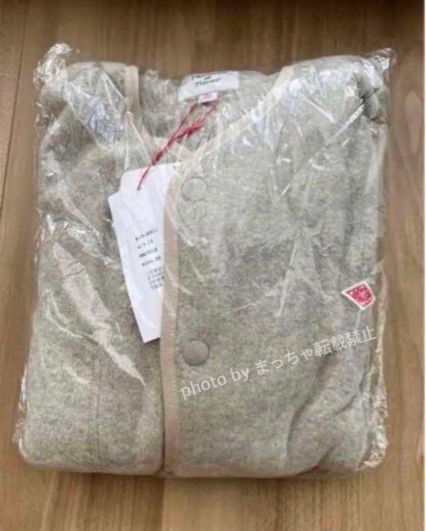 DANTON/ダントン　フリース ノーカラーカーディガン　マーブル38