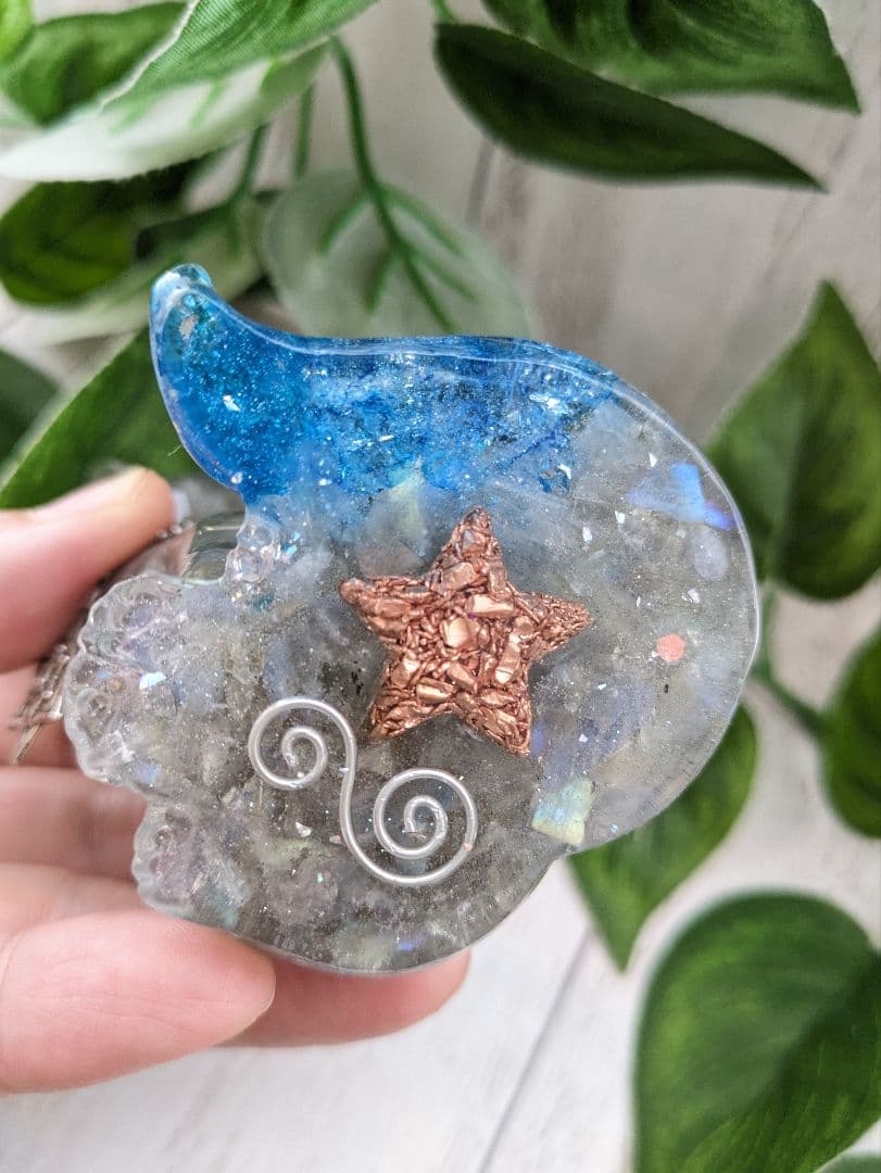 【琥珀】ラピスラズリのかめちゃん形オルゴナイト☆他４点