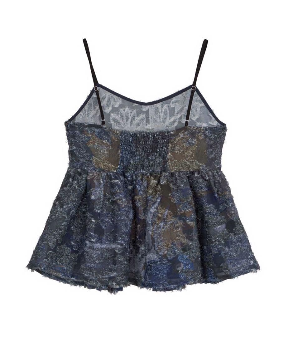 トップス ameri MEDI RACHEL FLUFFY ART CAMISOLE