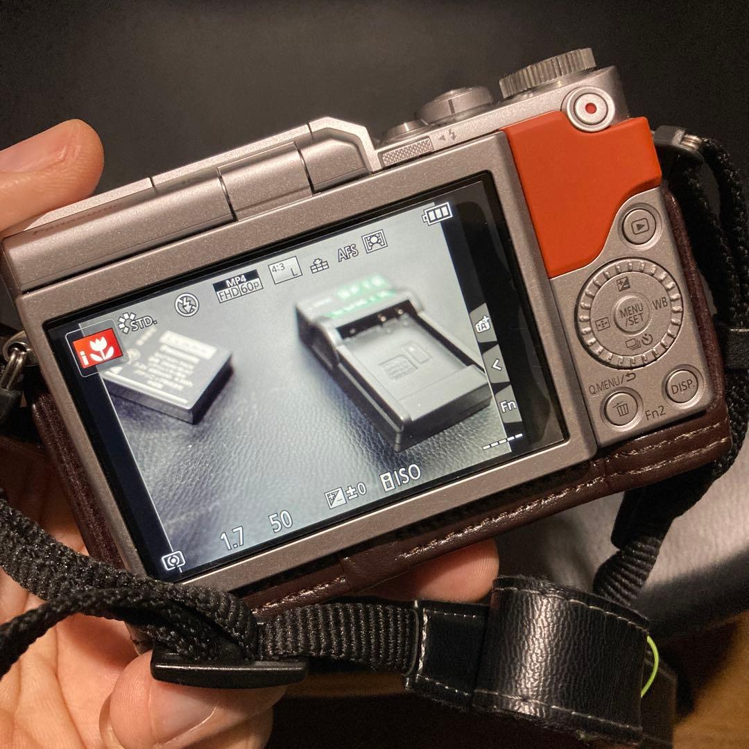 美品　最新LUMIX GF10ボディ&本革ボディケース&予備バッテリー&充電