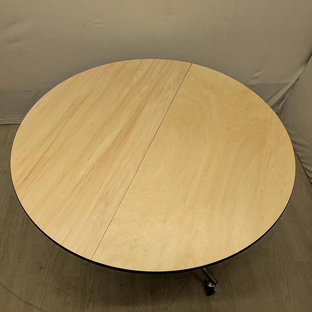 美品　直径150　フライトテーブル　折り畳み　円テーブル　会議　レセプション　B