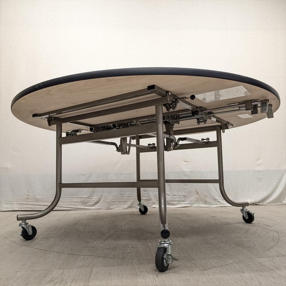 美品　直径150　フライトテーブル　折り畳み　円テーブル　会議　レセプション　B